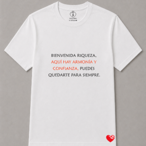 BIENVENIDA RIQUEZA, AQUÍ HAY ARMONÍA Y CONFIANZA, PUEDES QUEDARTE PARA SIEMPRE.